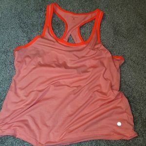 Racerback orange workout tank